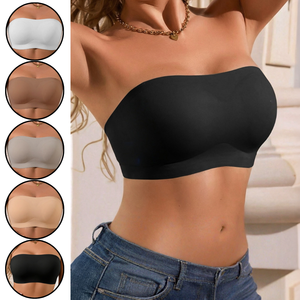 Sujetador sin tirantes HY Ice Silk Smooth No Trace con cierre trasero ajustable, efecto lifting y moldeador para atuendos con hombros descubiertos - Product Image 1