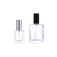 Flacons de parfum en verre rectangulaires de luxe rechargeables de 30 ml, 50 ml, 60 ml, 100 ml, flacons vaporisateurs en verre pour hommes