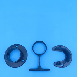 Curtain Rod <b>Bracket</b> 33mm Round Tube Flange Base Heavy Duty <b>Plastic</b> Mounting Hardware Accessory for Roman Rod Wardrobe - Product Image 3