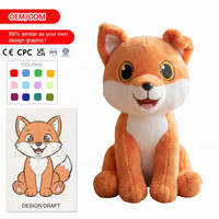 Fabricant de jouets en peluche personnalisés de haute qualité, figurines en peluche renard en veste, produits dérivés de marque de restaurant, poupées en vinyle personnalisées, porte-clés