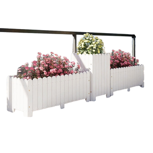 Pot de plateau de fleur en bois massif pour la plantation à la maison Pot de légumes anti-corrosion de jardin de balcon extérieur pour le bois de boîte à <span class=keywords><strong>fleurs</strong></span> de cour - Product Image 1