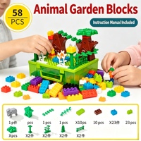 Juego de Construcción de 58 Piezas para Niños, Casa de Muñecas DIY, Bloques de Construcción Educativos de Plástico ABS de Alta Calidad, Escala 1:8