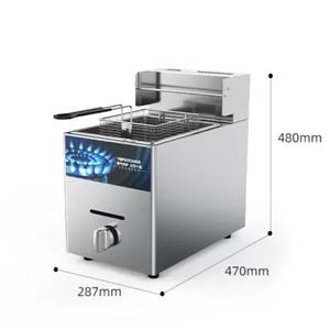 Commercial <span class=keywords><strong>10</strong></span> <span class=keywords><strong>litres</strong></span> Mini Single Pot <span class=keywords><strong>Friteuse</strong></span> À <span class=keywords><strong>Gaz</strong></span> En Acier Inoxydable Restaurant Frites Poulet <span class=keywords><strong>Friteuse</strong></span> - Product Image 1