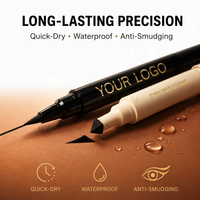 Crayon Eyeliner Liquide Double Pointe Waterproof Longue Tenue Séchage Rapide Anti-Huile à Marque Blanche avec Votre Logo Estampé
