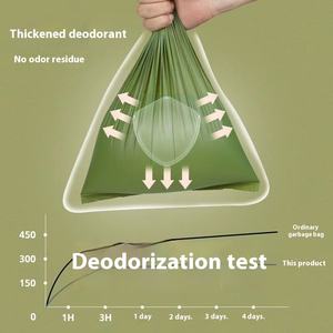 Sacs à crottes de chien biodégradables en plastique vert, entièrement dégradables, en rouleau, pour chiens, épaissis, parfum originaux FANMATE - Product Image 3