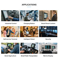 7" 10" 13" 15" 18" 21" Factory Price Waterproof Industrial Touch Screen Monitor Embedded Lcd Monitor for Outdoor and Industrial