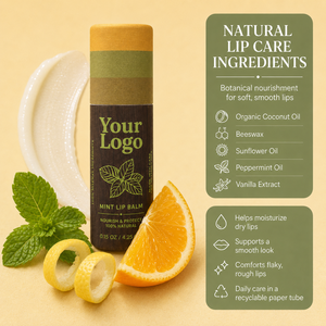 Baume à lèvres rafraîchissant et hydratant, nourrit, protège, répare les lèvres sèches, sensation douce, sans cruauté, tube en papier recyclable, baume à lèvres menthe de minuit - Product Image 6