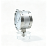 Manomètre axial BLD avec bride avant, en acier inoxydable, à montage sur panneau, à tube Bourdon