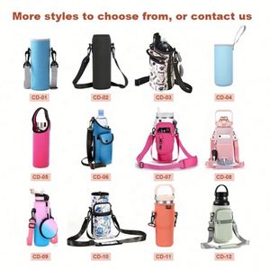 Sac de transport pour bouteille d'eau recyclable en gros, sacoche personnalisée en néoprène pour bouteille d'eau avec bretelles réglables - Product Image 4