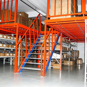 Demontabel Modulair Zwaarbelastbaar 2-laags Corrosiebestendig Stalen Magazijn Mezzanine Opslagrek - Product Image 1