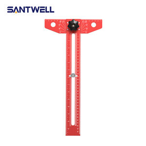 Règle en T en aluminium robuste pour le travail du bois, règle d'angle combinée réglable de 40 cm avec fonction de marquage parallèle - Product Image 1