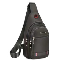 Bolsa de pecho impermeable para auriculares, bolsa de hombro ligera para teléfono móvil para hombre, bolsa de hombro para el pecho