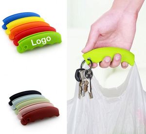 <b>Extra</b> <b>Large</b> Heavy Duty Silicone Shopping Bag Grips Keychain Promotional Portable Grocery Bag Handle Holder Easy Carry Custom - Product Image 1