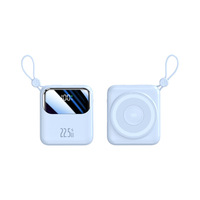 Batterie externe portable avec câble intégré 10000 mAh, charge sans fil 22,5 W, charge ultra-rapide, matériau ABS compact
