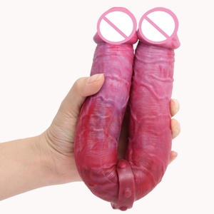 Lesbian Sex Toy Double Head Two Penetration Soft Silicone Double Ended <b>Dildo</b> Jugetes Eroticos for Women - Product Image 3