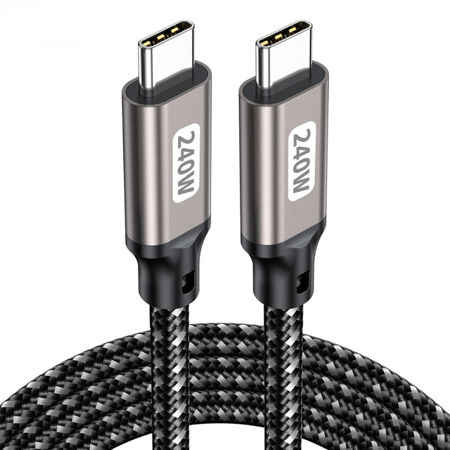 PD 5A USB-C Charging Cable 240W Power Cord Braided USB C Charger Cord Wire for MacBook Pro 16 Inch Air M2 M3 Laptop