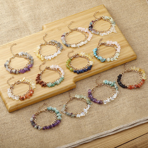 Pulsera de Piedras Naturales Hecha a Mano con Constelaciones, Peridoto y Lapislázuli, Joyería Tejida de Doble Capa para Mujer - Product Image 3
