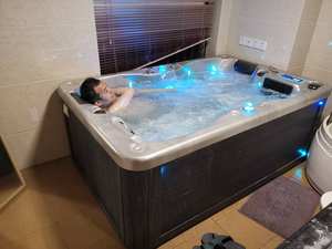 Modern yeni tasarım masaj spa açık 3 kişi için hotadult bağlantısız akrilik küvet yetişkin - Product Image 5