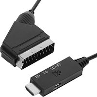 Nuevo Convertidor de HD a SCART, Adaptador de Video HD 1080P, Compatible con NTSC y PAL, Dos Estándares de Salida de TV