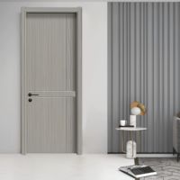 Porte intérieure moderne en mélamine WPC, étanche, gain de place, en bois et PVC, pour chambre et salon