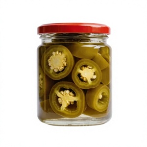 พริกฮาลาปปิโนสีเขียวหั่นชิ้นในน้ำเกลือ ผักดองแบบเผ็ดในขวดโหล - Product Image 3