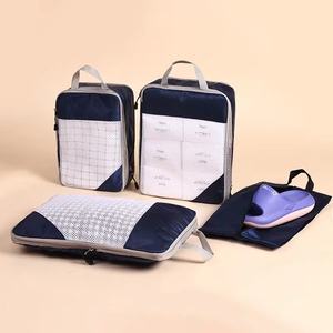 Tùy Chỉnh 4-Mảnh Thiết Lập của Bền Xách Tay Nén Hành Lý Lưu Trữ Túi Không Thấm Nước Có Thể Gập Lại Đóng Gói Cubes Cho Du Lịch - Product Image 5