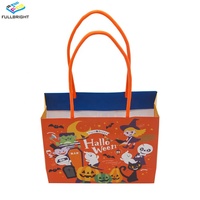 Sacs-cadeaux élégants en papier d'art recyclables avec logo personnalisé Sacs kraft de luxe imprimés pour Noël et Halloween avec poignées pratiques