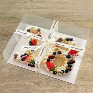 Boîte à gâteaux en dalle rectangulaire de qualité supérieure 28*20*7 "boîte d'emballage de gâteau de célébration de fête de mariage de remise des diplômes entièrement transparente - Product Image 3