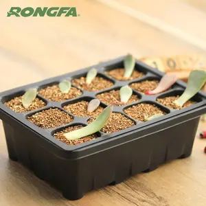 12 Cells Reusable Plastic Plant Nursery Seed Seedling Trays For Greenhouse