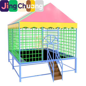Grand <span class=keywords><strong>trampoline</strong></span> de maternelle, lit de rebond extérieur, équipement de terrain de jeu intérieur, aire de jeux carrée extérieure pour enfants - Product Image 5