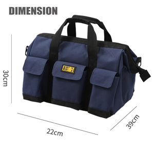 Sac à outils étanche à large ouverture, sangle d'épaule réglable, 20 poches, grande capacité, compartiments multiples, fermeture éclair, rembourré - Product Image 6