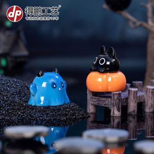 Figuras Decorativas de Resina de Halloween en Miniatura, Lindas Figuras de Fantasmas, Calabazas, Gatos y Elfos, Regalo Artesanal para Interiores - Product Image 4