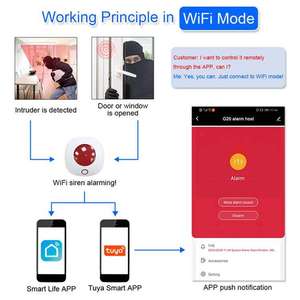{Fabricante} Sistema de Alarma WiFi Tuya 85db para Hogar Inteligente, Sirena WiFi Inalámbrica para el Hogar - Product Image 4