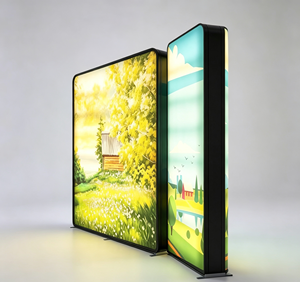 Expositor de Tela LED Portátil Personalizado con Luz SEG, Estilo Moderno, para Ferias Comerciales, Exhibiciones, Fondo de Exhibición, Soporte de Señalización - Product Image 3