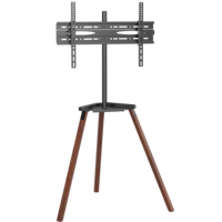 Dudukan TV VESA 600*400mm yang Dapat Dimiringkan ke Atas dan ke Bawah, Dudukan TV Lantai untuk Layar Datar, Dudukan TV Artistik untuk Ruang Tamu