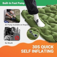 Tapis de camping gonflable imperméable avec oreiller pliable et résistant à l'humidité pour les pique-niques