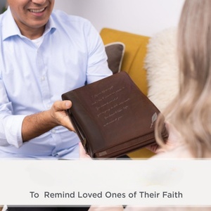 Étuis de livre personnalisés, couverture de Bible en cuir PU, porte-Bible délicat pour femmes - Product Image 6