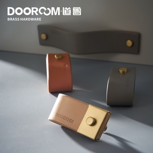 Kenop & Gagang Furnitur Dooroom dari Kuningan & Kulit, Gaya Nordik <span class=keywords><strong>Modern</strong></span> untuk Lemari Pakaian, Lemari, Kabinet, Laci, Kotak Sepatu, Rak Anggur - Product Image 4