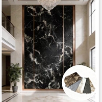 Panneau mural en PVC bambou 1220*2440, couleur marbre traditionnel, alternative au marbre, revêtement mural intérieur pour animaux de compagnie, imperméable, vente en gros Chine
