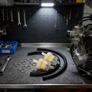 Juego de Filtro de Aceite de Aluminio Modificado para Motocicletas Todoterreno con Filtro de Gasolina y Hebilla para Tubería de Combustible - Product Image 3
