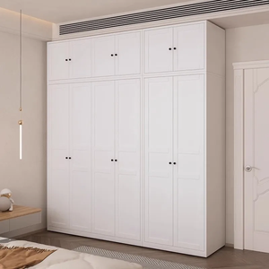 Armario Moderno Blanco, Diseño Personalizado para Dormitorio, Mueble de Almacenamiento a Medida con Puertas de Panel Liso y Amplio Interior - Product Image 3
