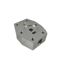 Bloque de Válvulas Hidráulicas de Aluminio, Pieza de Fresado de Precisión Octogonal, Anodizado Natural para Equipos Hidráulicos Industriales