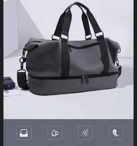 Bolsa de Viaje Deportiva Impermeable de PU con Cierre, Unisex, al por Mayor, OEM, para Gimnasio, Fin de Semana, con Compartimento para Zapatos, Gran Capacidad, Color Sólido - Product Image 2
