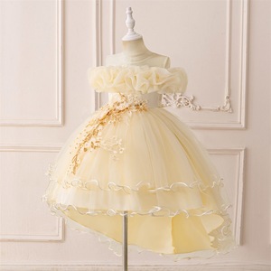Robe de soirée élégante en dentelle et tulle pour filles, idéale pour toutes les occasions festives, robe de fête pour enfants, costume de scène personnalisé pour anniversaire et banquet, fabrication sur mesure - Product Image 1
