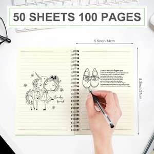 Hot-Selling A5 <b>Spiral</b> <b>Bound</b> Diary Waterproof Cover Customizable <b>Notebook</b> for Kids Teens Bulk Stationery Supply - Product Image 3