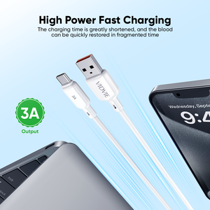 Cable de Datos <span class=keywords><strong>VIDVIE</strong></span> de Silicona Líquida de 1m, USB <span class=keywords><strong>Tipo</strong></span> <span class=keywords><strong>C</strong></span>, Carga Rápida, Alta Velocidad, Color Blanco, para iPhone - Product Image 3