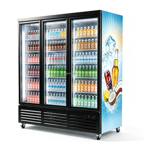Nuevo Refrigerador Vertical Comercial de Tres Puertas 2026, Vitrina Exhibidora de Bebidas Silenciosa para Tiendas de Abarrotes - Product Image 1