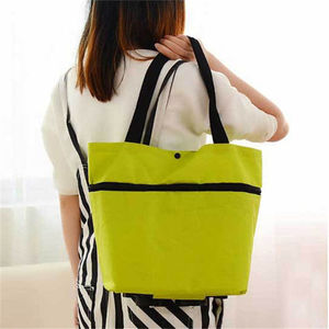 Caddie de courses, sac à roulettes portable, sac à pantoufles pliable, sac de courses à roulettes télescopique double usage, sac de courses pour l'épicerie - Product Image 3