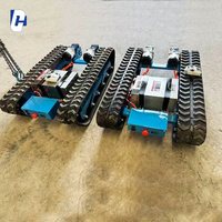 Plateforme de châssis à chenilles en caoutchouc miniature personnalisable avec train de roulement hydraulique et support de télécommande