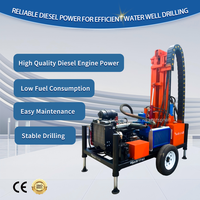 Foreuse compacte Early Bird EB300 diesel hydraulique pour puits d'eau, avec pompe à boue, compresseur d'air et double engrenage de forage